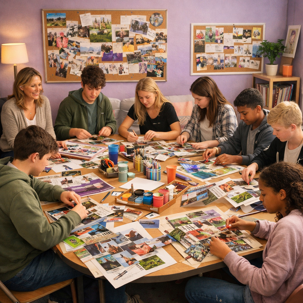 művészetterápiás csoportfoglalkozás